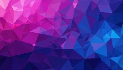 Abstract geometric background with vibrant pink and blue triangle pattern