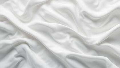 Elegant white fabric with soft folds and gentle textures