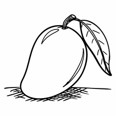 hand drawn vector illustration of an apple