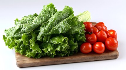 Fresh, vibrant bunch of leafy greens displayed on a rustic surface ready for cooking and healthy eating