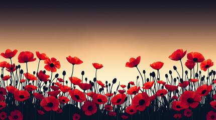 Obraz premium Rembernance Poppies Background