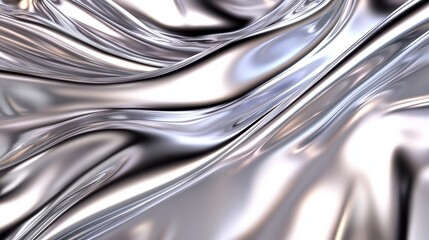 A sleek, glossy silver chrome background perfect for modern designs.