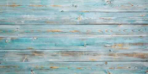 Obraz premium Rustic Weathered Teal Blue Painted Wood Planks Background Texture
