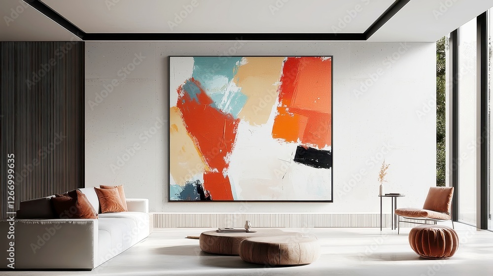Poster vibrant pixelscape, a mesmerizing blend of colors and shapes, creating a dynamic visual experience t