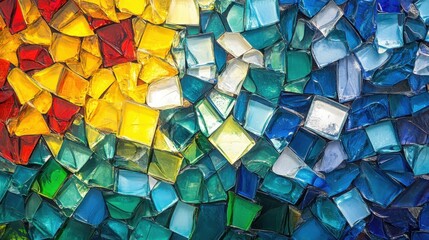 Vibrant Glass Mosaic Artwork: A Symphony of Colors