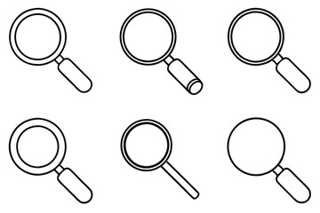 Search Magnifie Discover Precision And Elegance Line Art