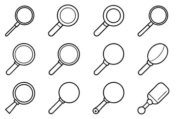 Search Magnifie Navigate Fine Details Featuring Line Art