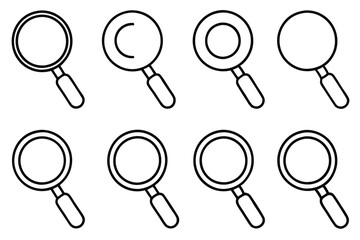 Search Magnifie Unveil Insights Through Artistic Line Art