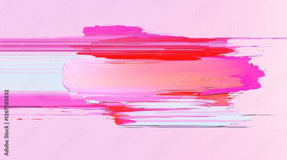 Poster glitchy canvas art, a vibrant blend of abstract colors and distorted shapes creating a dynamic visua