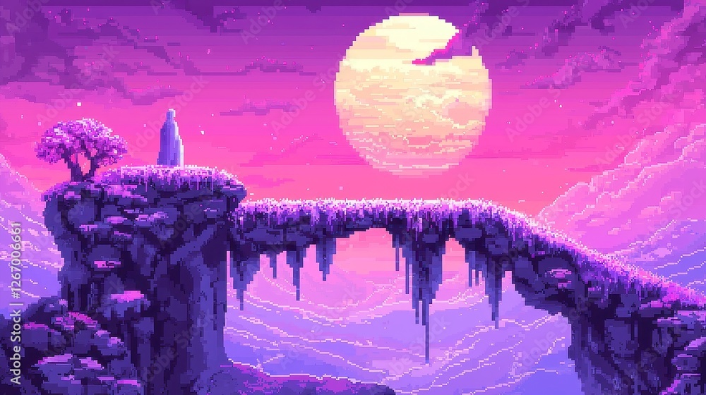 Poster vibrant digital artwork showcasing intricate pixel brush strokes, rich colors blending seamlessly, c