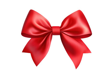 Fototapeta premium red bow isolated on Transparent PNG