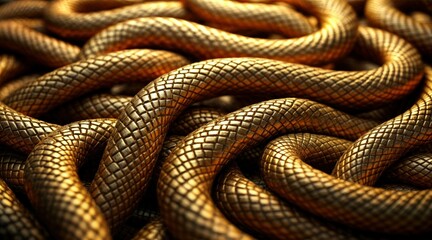 Golden metallic scale texture, realistic overlapping dragon skin, shining armor surface, detailed fantasy background, reflective bronze scales, medieval chainmail pattern, intricate metal texture.