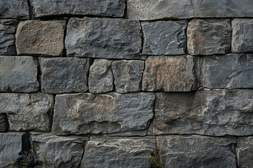 Obraz premium Stacked slate stones with varied textures and hues. AI image