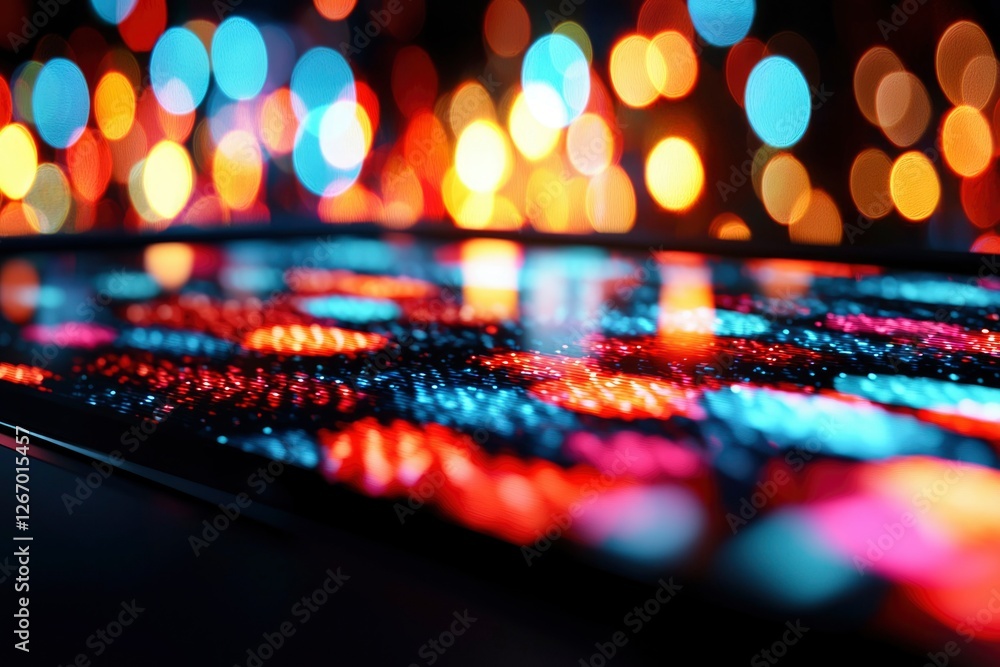 Poster abstract background for screen, display, and web designs with bokeh
