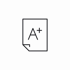 good grades icon sign vector