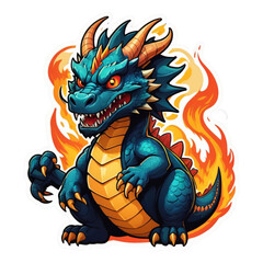 Dragon illustrations are good for stickers