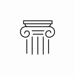 history pillars icon sign vector