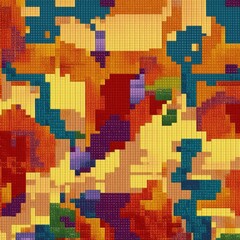 pixelated background with a distinct retro 8-bit texture