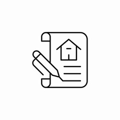 housing papyrus notes icon sign vector