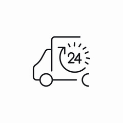 nonstop delivery icon sign vector