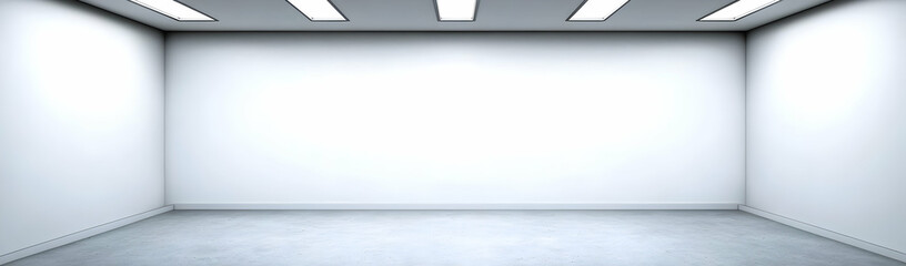 Obraz premium Empty white room, overhead lights