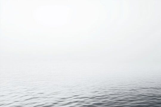 Calm sea, foggy morning, coastal view, serene landscape, website banner