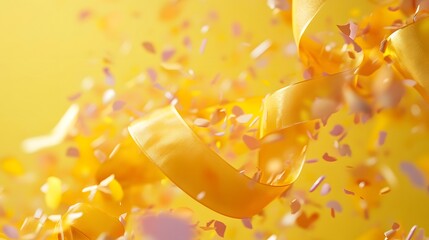 Colorful Celebration with Streamers and Confetti