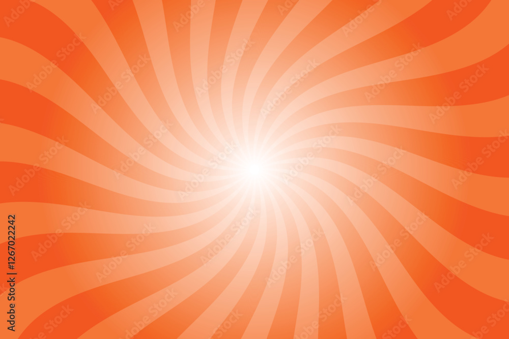 Poster abstract orange background with rays retro starburst rays. willpower orange sunburst background vect