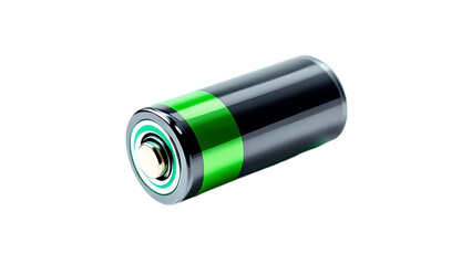Battery on White Background - Energy Power Source Illustration