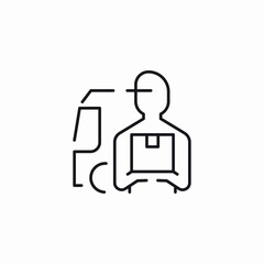 truck delivering icon sign vector