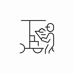 truck document loading icon sign vector