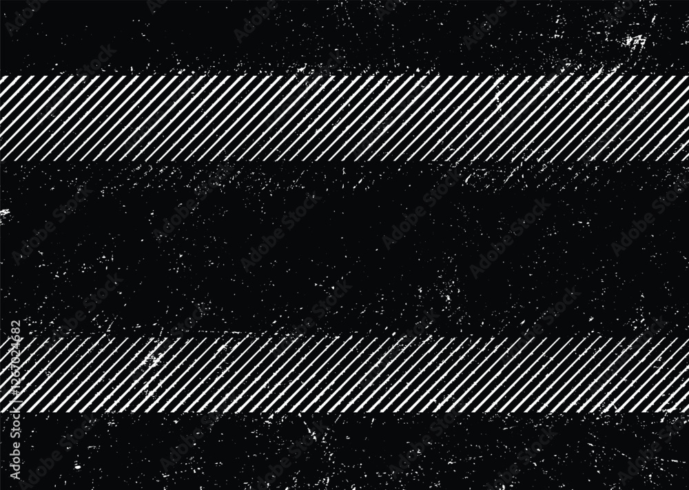 Aufkleber Glitch distorted grunge layer . Noise destroyed texture . Trendy defect error shapes . Overlay grunge texture . Distressed effect .Vector shapes with a halftone lines screen print texture.