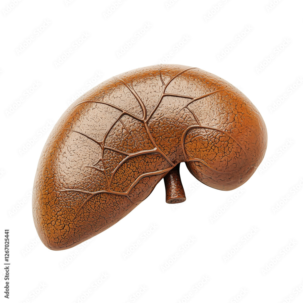 Poster realistic kidney model showcasing detailed texture and structure, ideal for educational purposes. th