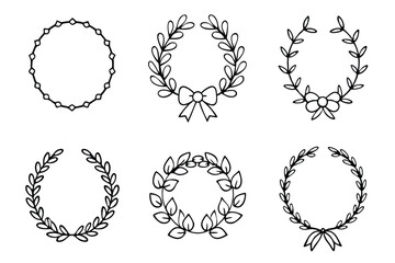 Wedding Wreaths Enhance Your Wedding with Timeless Elegance Line Art
