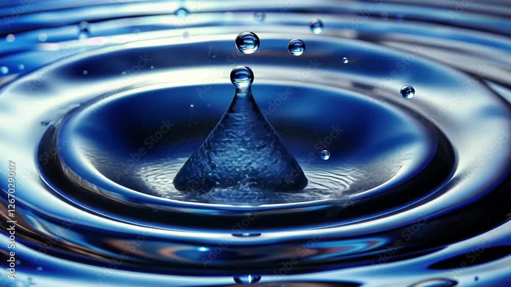 Poster captivating ripples of water form mesmerizing patterns in a tranquil setting. generative ai