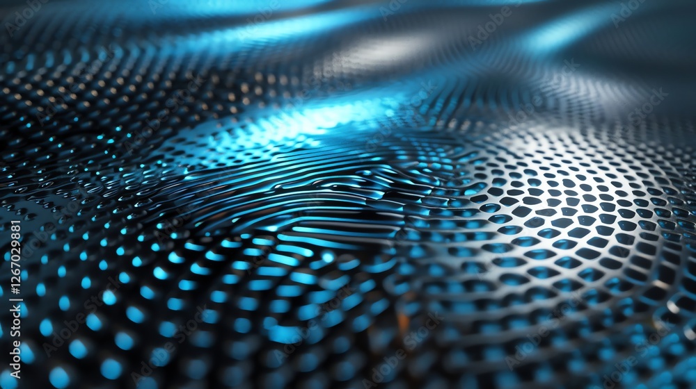 Aufkleber an abstract image of a blue and black textured surface with a rippling effect.