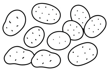 Potato Gardening Tips for a Bountiful Harvest Line Art