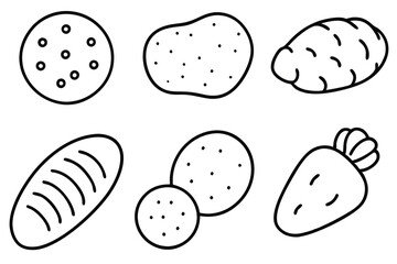 Potato Varieties You Need to Know About Line Art