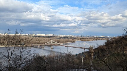 view, city, water, landscape, nature, clouds, reflection, river, cloud, winter