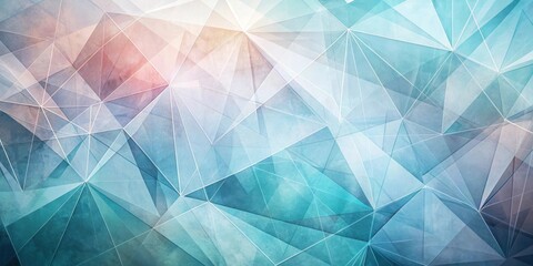 Obraz premium Abstract Teal and Rose Geometric Pattern Background with Intersecting Triangles and a Subtle Textured Effect