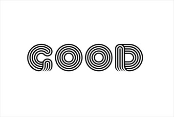 Good logo Vector Template. Creative And Modern Good  logo