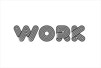 Work logo Vector Template. Creative And Modern Work logo