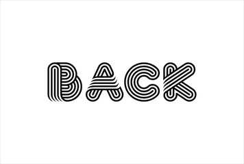 Back logo Vector Template. Creative And Modern Back logo