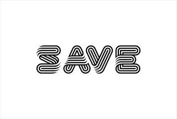 Save logo Vector Template. Creative And Modern Save logo