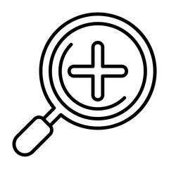 Fototapeta premium Zoom in Outline Icon Style Design