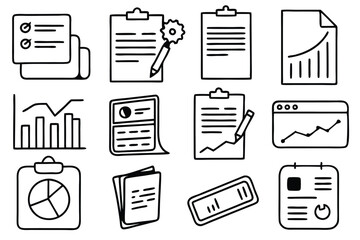 Report Analysis Presented with Elegant Line Art