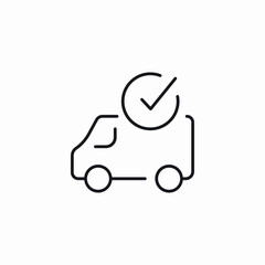 delivery completion success icon sign vector