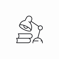 desk studying icon sign vector