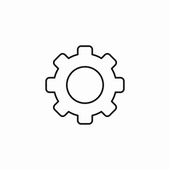 gear settings app icon sign vector