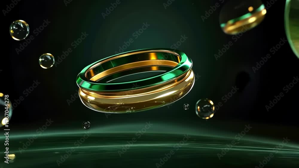 Poster elegant rings dance in a mesmerizing display of light and color, showcasing artistry and craft in a 
